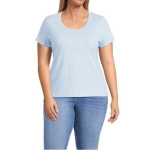 No Boundaries Scoop Tee Tshirt Womens XL LIght Blue New